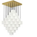 Brixel LED 23.5 inch Cream / Brushed Gold Chandelier Ceiling Light
